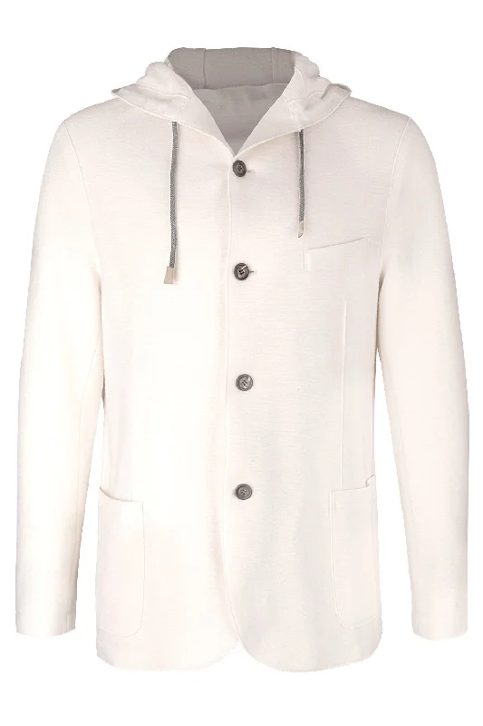 Hooded Jacket - White Quilted Jacket Puffer Jacket Insulated Jacket