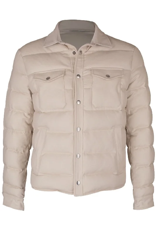 Trucker Jacket - Sand Hoodie Zip-Up Jacket Button-Up Jacket