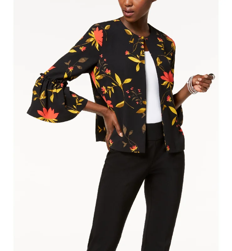 Alfani Printed Bell Sleeve Jacket Cotton Jacket Linen Jacket Terry Jacket