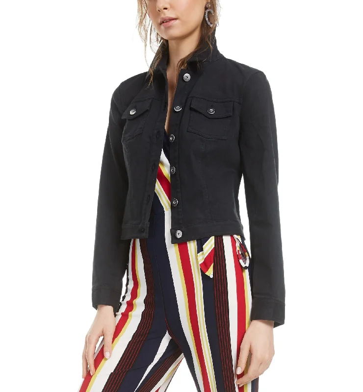 Bar III Twill Trucker Jacket Jacket Blazer Coat