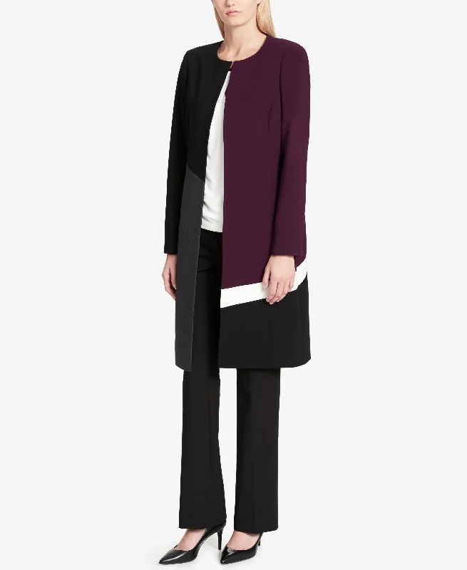 Calvin Klein Colorblocked Topper Jacket Tailored Jacket Straight Jacket A-Line Jacket