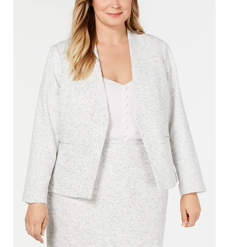 Calvin Klein Plus Size Asymmetrical Jacket Chenille Jacket Brocade Jacket Lace Jacket