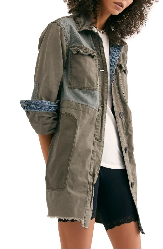 Free People Apollo Jacket Welt Pockets Slit Pockets Flap Pockets