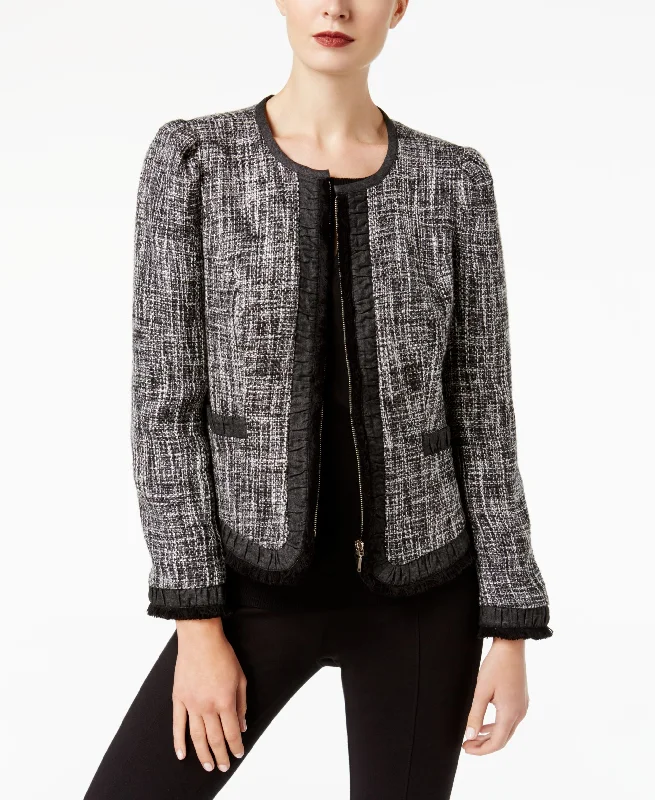 INC International Concepts Cropped Tweed Jacket Denim Jacket Leather Jacket Suede Jacket INC International Concepts Cropped Tweed Jacket Denim Jacket Leather Jacket Suede Jacket
