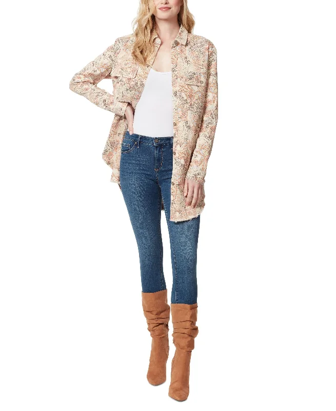 Jessica Simpson Tenley Overshirt Jacket Wool Jacket Cashmere Jacket Tweed Jacket