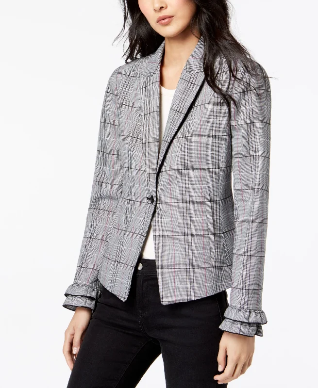 Maison Jules Menswear Plaid Fitted One Button Jacket Insulated Jacket Fitted Jacket Loose Jacket Maison Jules Menswear Plaid Fitted One Button Jacket Insulated Jacket Fitted Jacket Loose Jacket