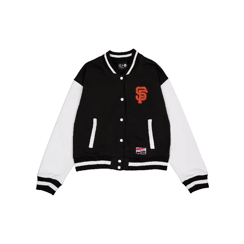 San Francisco Giants Throwback Fleece Women's Jacket Wool Jacket Cashmere Jacket Tweed Jacket San Francisco Giants Throwback Fleece Women's Jacket Wool Jacket Cashmere Jacket Tweed Jacket