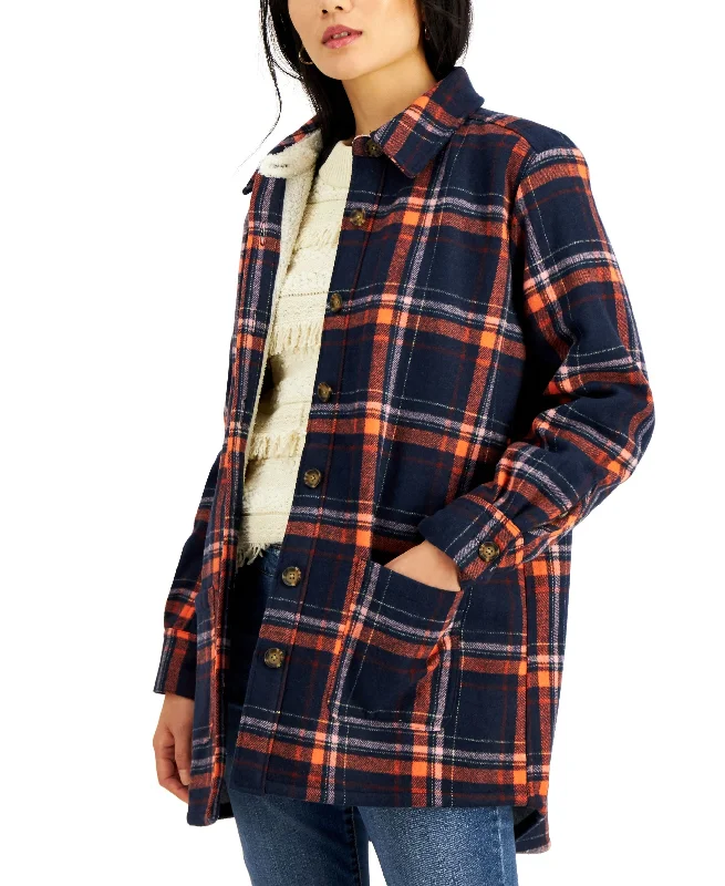 Style & Co Plaid Shirt Jacket Striped Jacket Polka Dot Jacket Floral Jacket