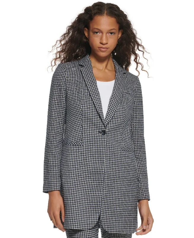 Women's Plaid Topper Jacket Plaid Jacket Tartan Jacket Houndstooth Jacket