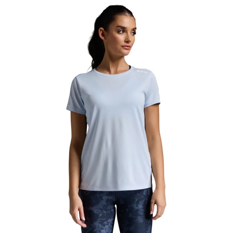 2XU Womens Aero Running Tee Terry Blend Velvet Blend Canvas Blend