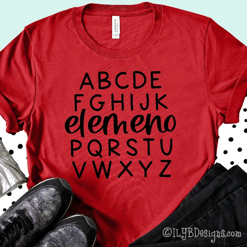 ABC Elemeno P Funny Teacher Shirt | Back to School Teacher Shirts Fitted T-Shirt Seamless Stretchy