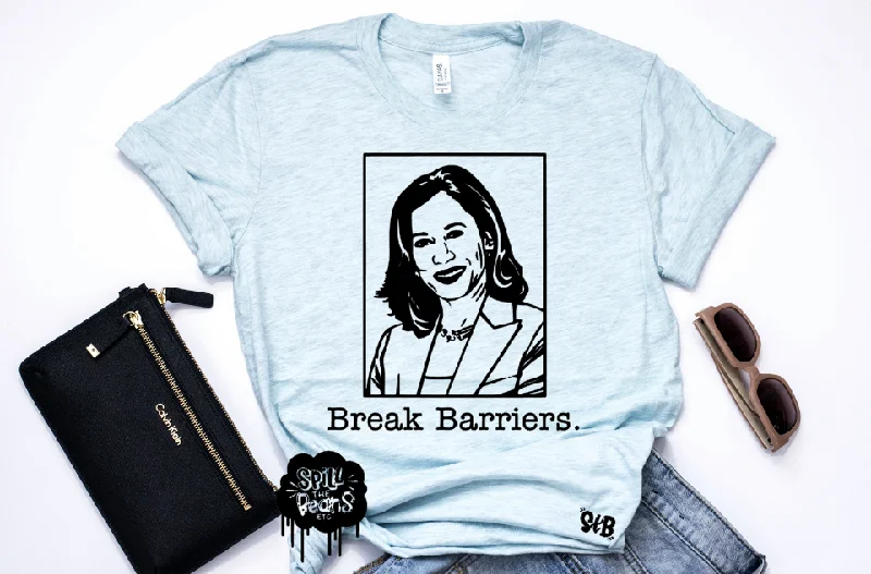 Break Barriers *BLACK INK ONLY* Adult Shirt Polka Dot Checkered Tartan