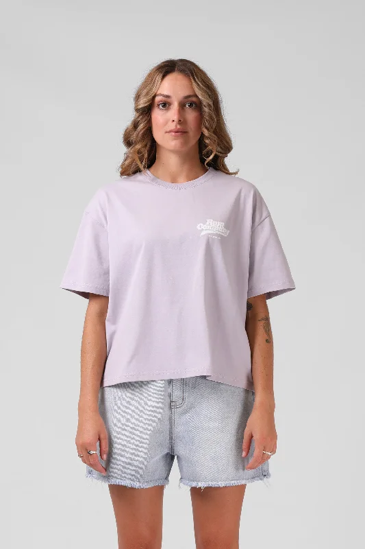 Company Tee - Faded Lilac Lace Blend Ribbed Blend Corduroy Blend