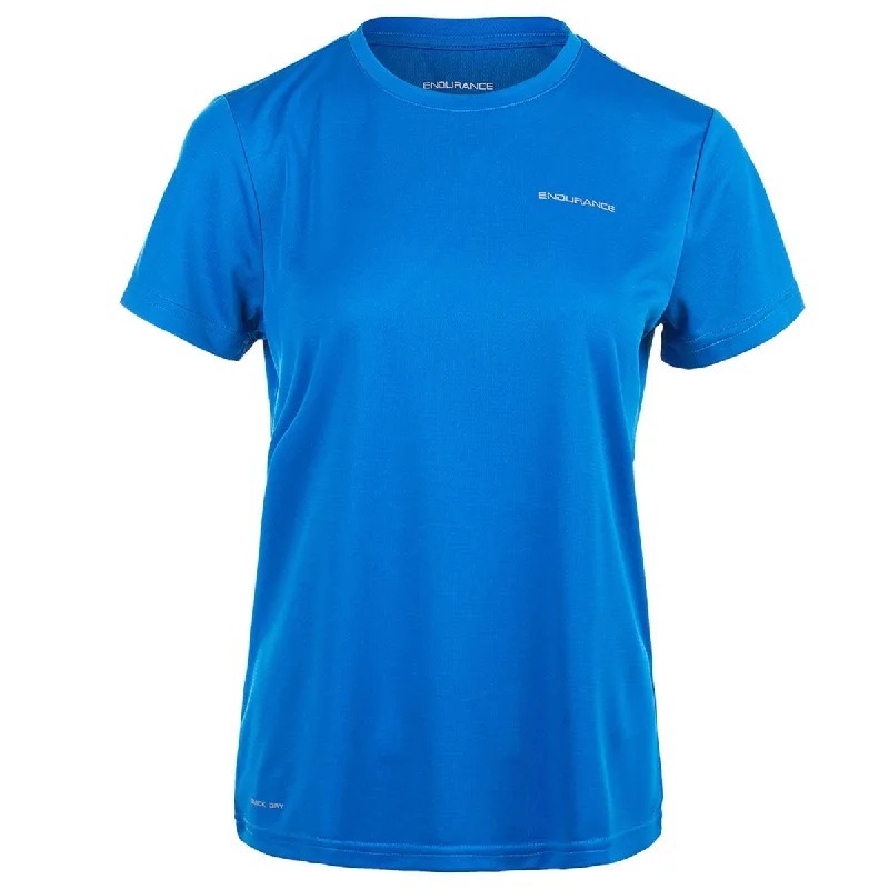 Endurance Vista Performance Short Sleeve Tee - Womens - Directoire Blue Modern Contemporary Chic