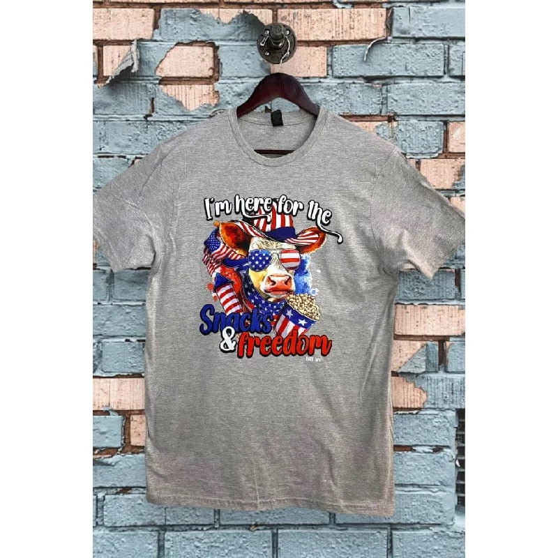 I am Here For Snack & Freedom T-shirt Elegant Classic Vintage