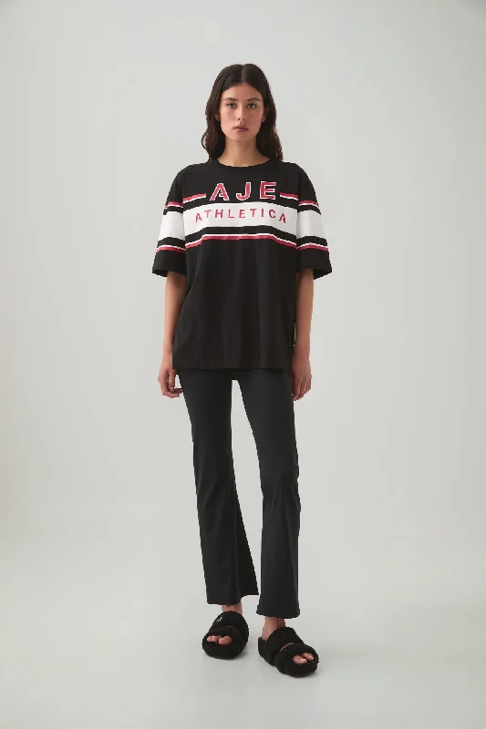 Logo Tee 102 Notch Collar Peter Pan Collar Cowl Neck