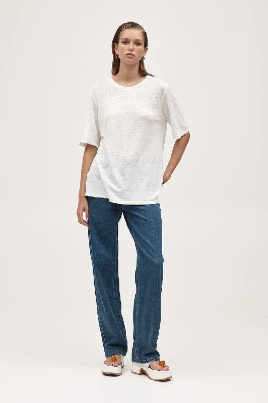 Marle Kenna Tee - Ivory Spandex Blend Rayon Blend Denim Blend