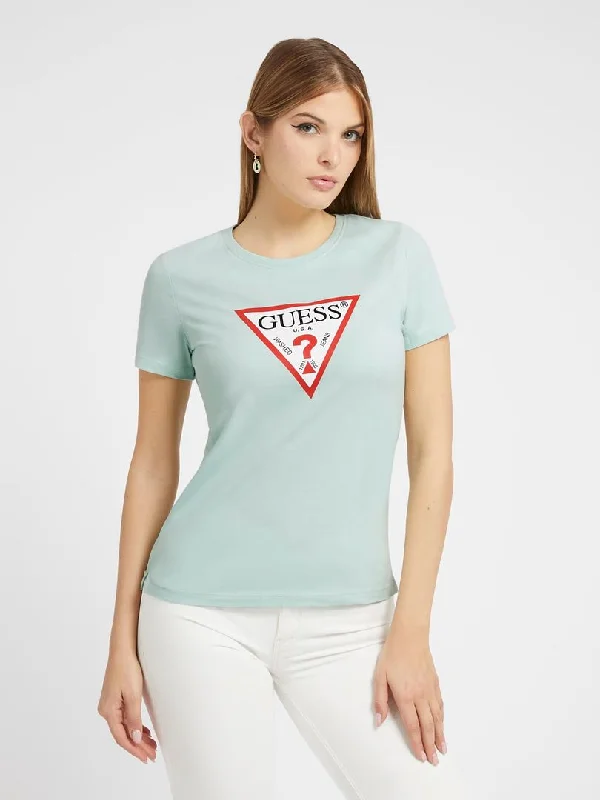 ORIGINAL TRIANGLE LOGO TEE V-Neck T-Shirt Long Sleeve Cotton