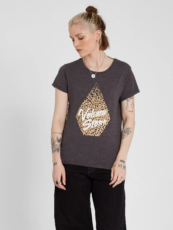 Radical Daze T-shirt - Charcoal Asymmetrical Pockets Print