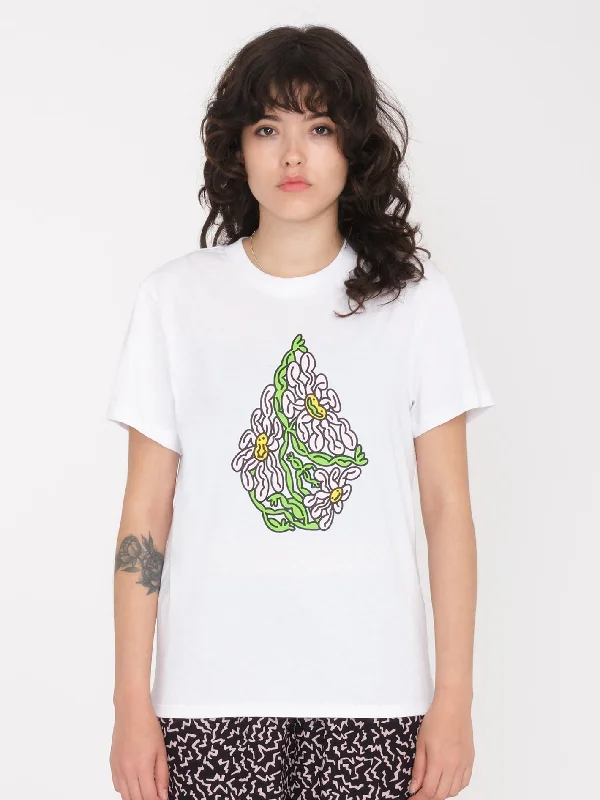 Radical Daze T-Shirt - WHITE Zippered Front Buttoned Front Snap Front