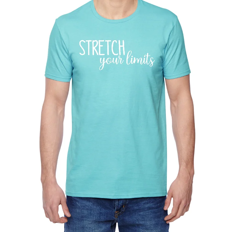 Stretch Your Limits T-shirt Notch Collar Peter Pan Collar Cowl Neck