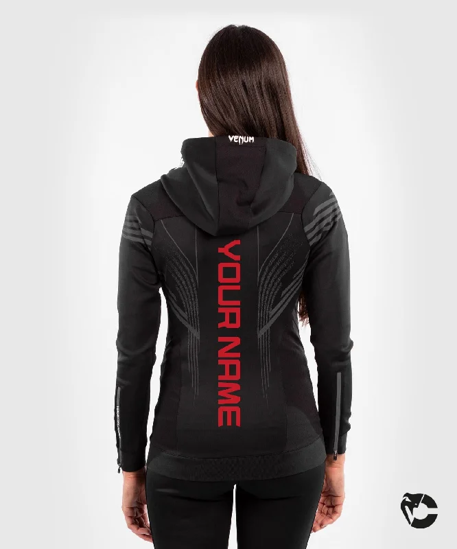 Sweatshirt à Capuche Femme Personnalisé UFC Venum Authentic Fight Night - Noir Seamless Knitted Crochet