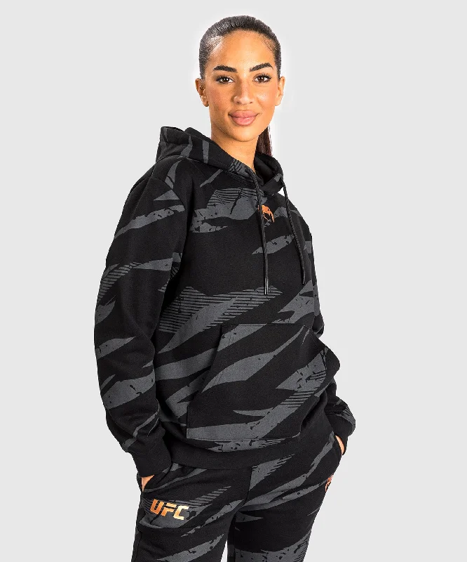 Sweatshirt À Capuche pour Femmes UFC Adrenaline by Venum Fight Week - Urban Camo Zippered Buttoned Snapped