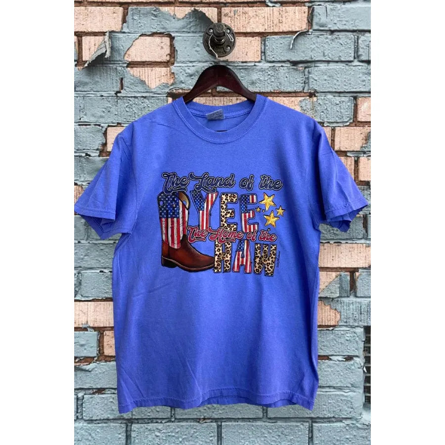 The Land of Free T-shirt Sequined Glittery Shiny