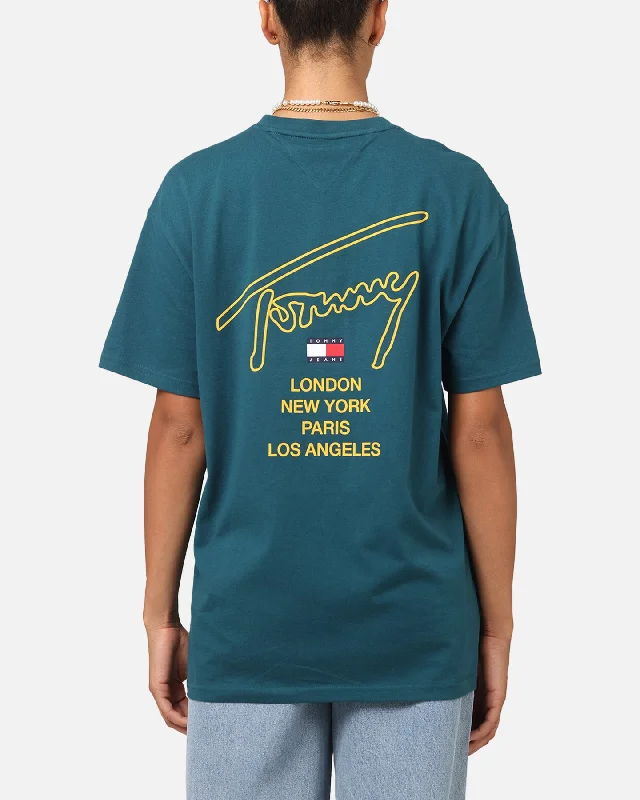 Tommy Jeans TJM City Twist T-Shirt Green Casual Formal Business