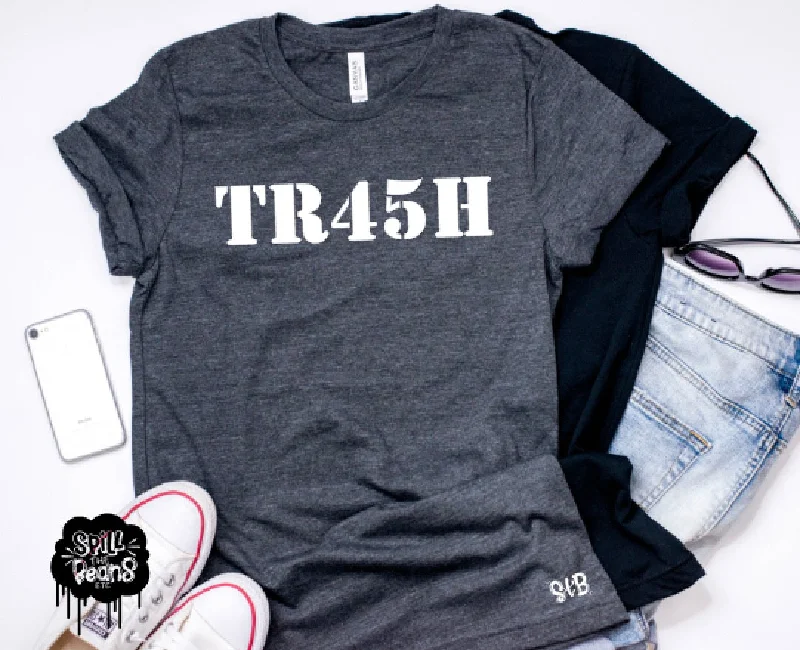 TR45H Because 45 is TRASH F*ck Trump Adult Tee Jersey Fabric Tulle Fabric Batik Fabric