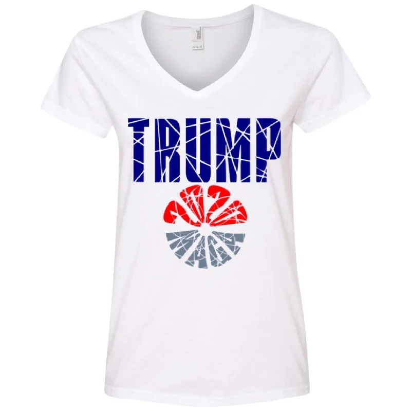 Trump 2020 MAGA V-Neck T-Shirt Iron Safe Non-Iron Wrinkle Free