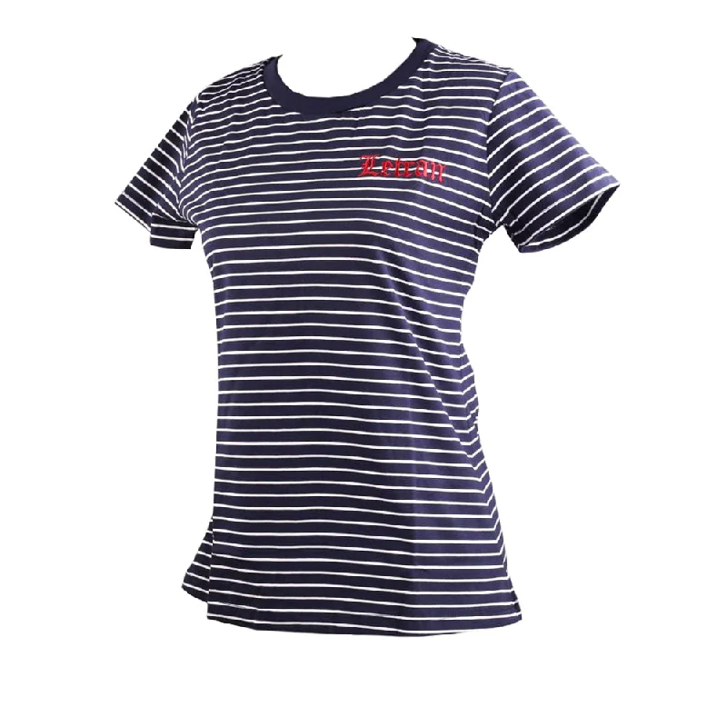 Universidad Women's Letran Candy Stripe Tee Chenille Fabric Brocade Fabric Lace Fabric