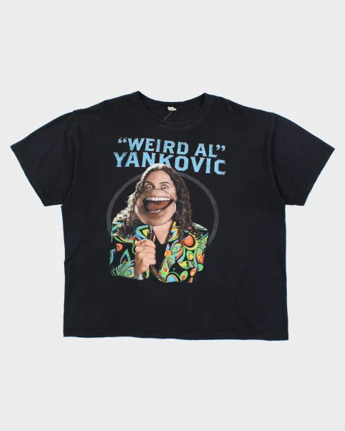 Vintage Weird Al Yankovic Tour T-Shirt - XXL Basic T-Shirt Crew Neck Short Sleeve