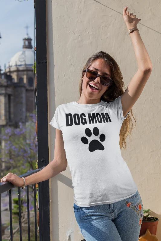 Women's Dog Mom Shirt Basic T-Shirt Crew Neck Short Sleeve