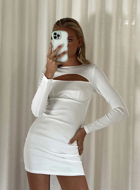 Alexander Mini Dress White Trendy Camisole Mini Dress