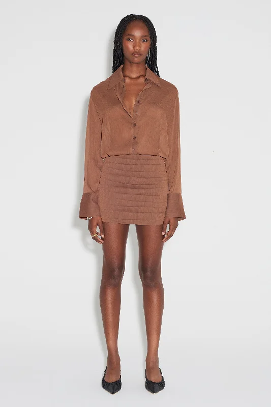 Carlisle Mini Dress Cacao Cozy Knitted Mini Dress
