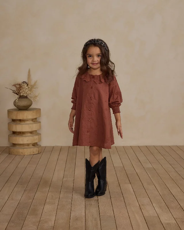 Celeste Mini Dress (brick) Stylish Short-Sleeve Mini Dress