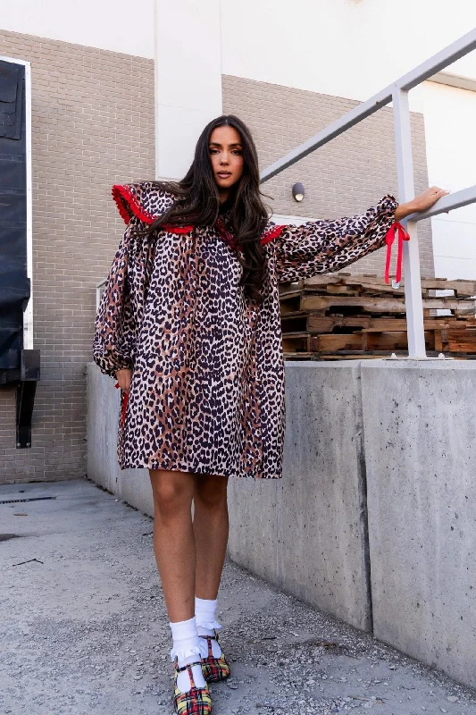 Magic Maker Mini Dress in Leopard Lady Comfortable Fit-and-Flare Mini Dress