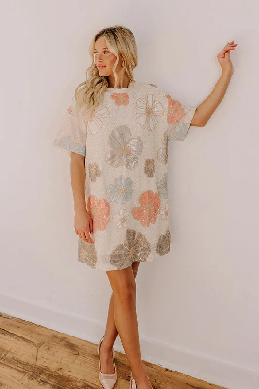 Pair With A Smile Sequin Mini Dress Cozy Cowl Neck Mini Dress