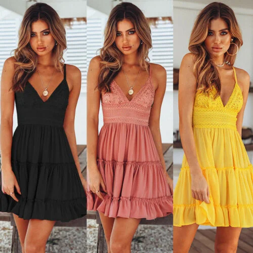 Short Beach Mini Dress Fashionable Denim Mini Dress