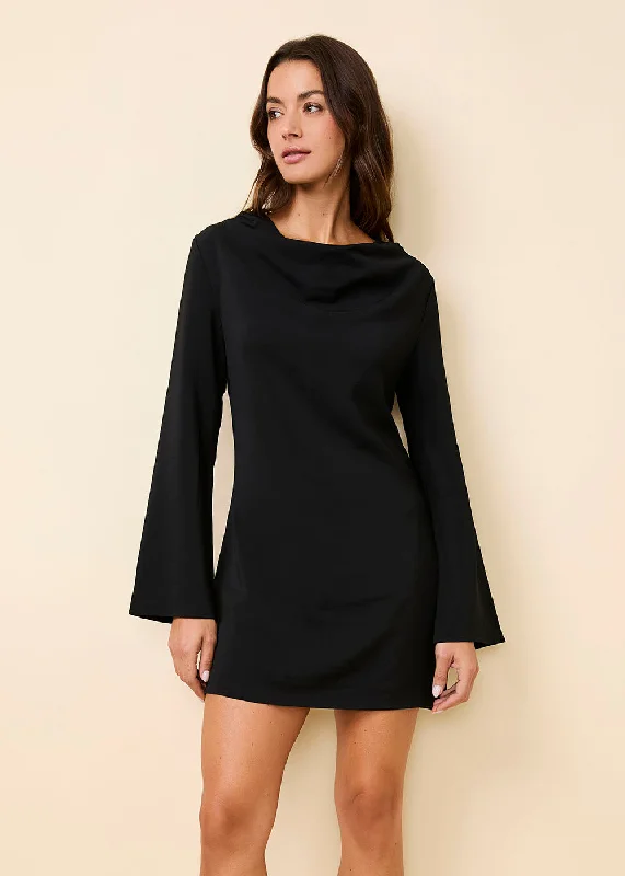 Nili Mini Dress Noir Stylish Sweetheart Mini Dress
