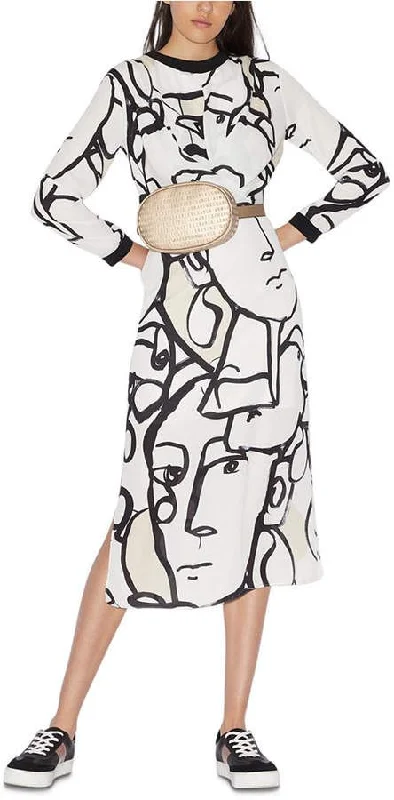 ARMANI EXCHANGE "All Over Face Print" Dress