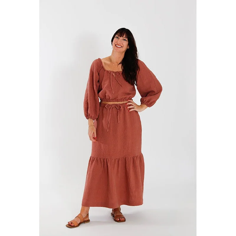 Chalk and Notch Ivie Dress & Two Piece Set Paper Pattern