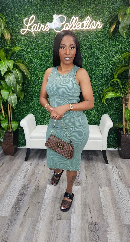 Lillie Love Dress(Gray Green)