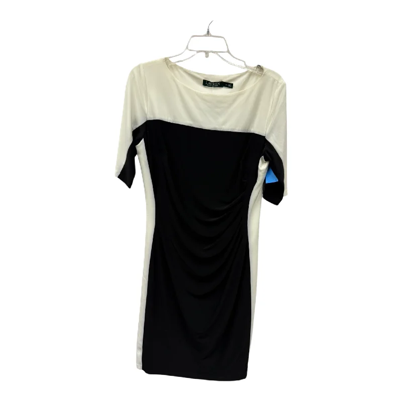 Dress Casual Short By Lauren By Ralph Lauren In Black & White, Size: L