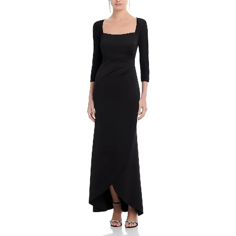 Eliza J Womens Illusion Long Evening Dress