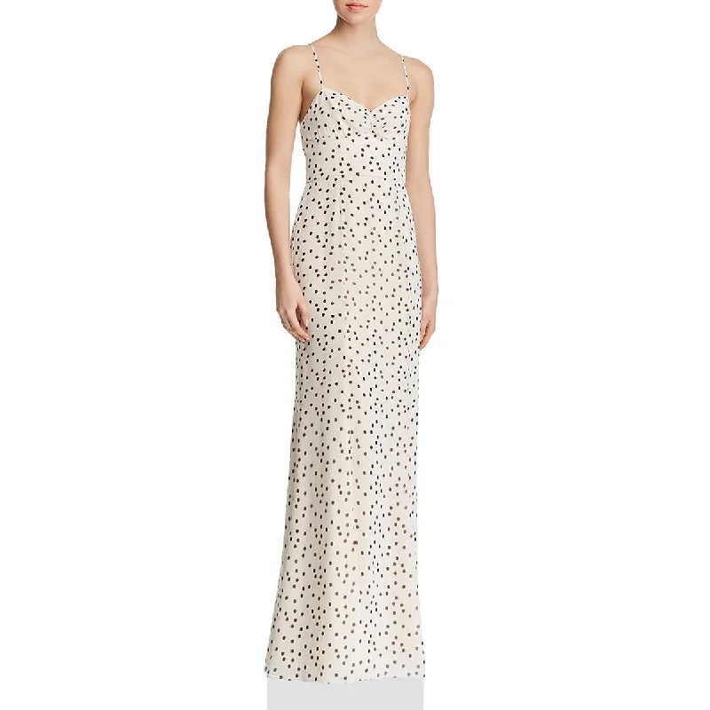 Fame And Partners Womens Carmela Ruched Polka Dot Cocktail Dress