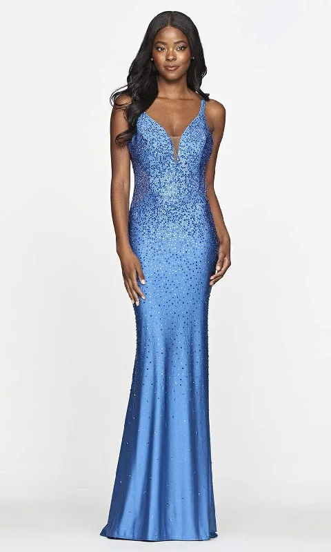 Faviana - S10500 Beaded Illusion Side Prom Dress