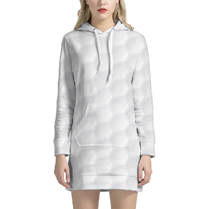 Golf Ball Print Pullover Hoodie Dress