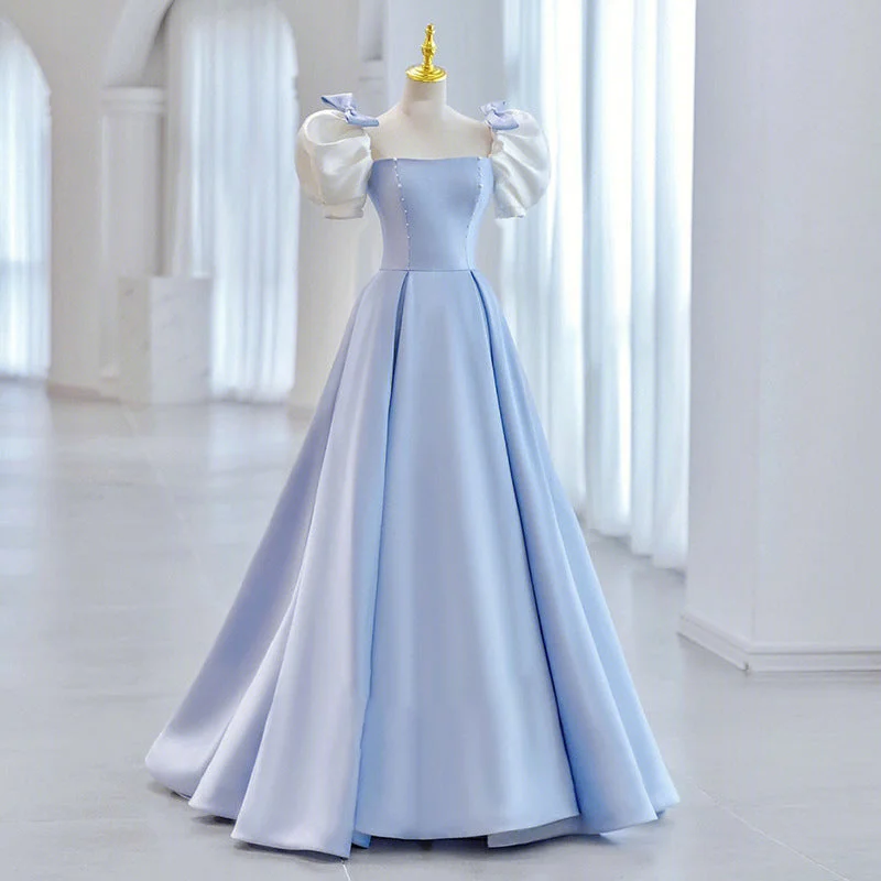 Blue Floor-Length Dress